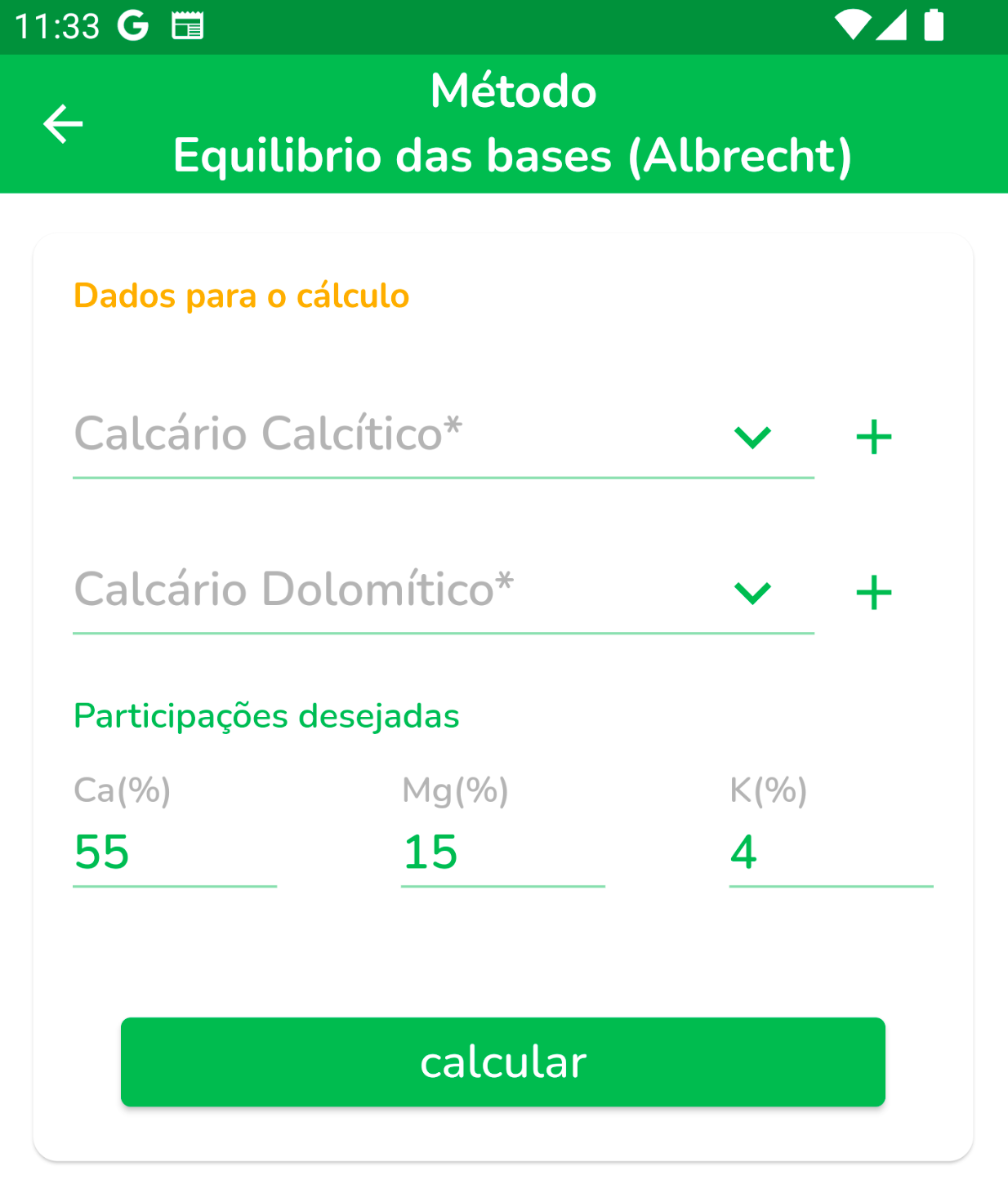 Calagem e Adubação